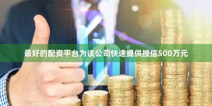 最好的配资平台为该公司快速提供授信500万元